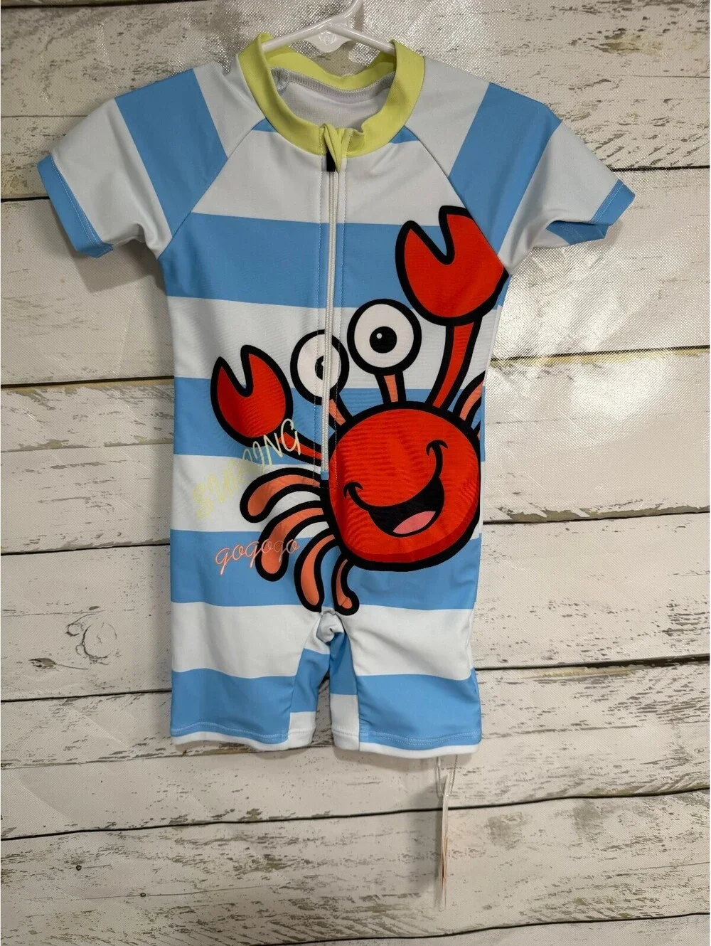 Angel Season Baby/Toddler Bathing Suit Rash Guard One Piece NWT Size 12-18m